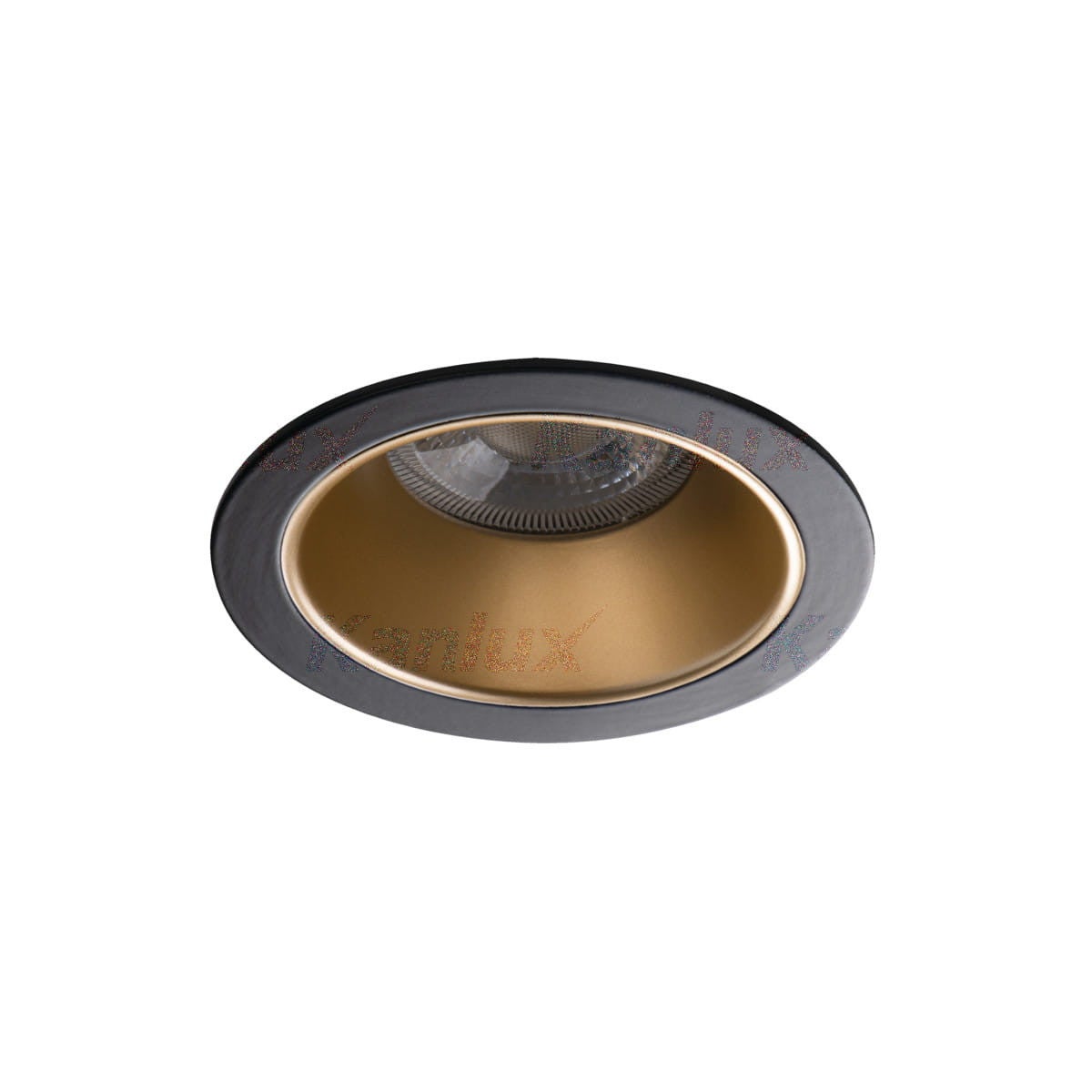 Oprawa sufitowa wpuszczana Glozo czarno-złota 1xGX5.3 / GU10x10W okrągła IP20 wym: 8,9 x 8,9 cm aluminium Kanlux