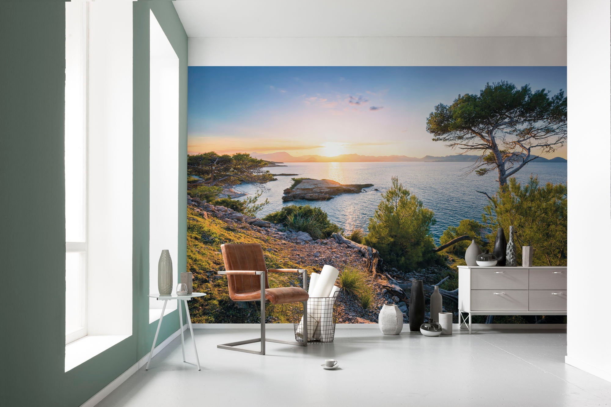 Fototapeta krajobraz zielonymIniebieskim - 400 x 250 cm - SANDERS &amp; SANDERS