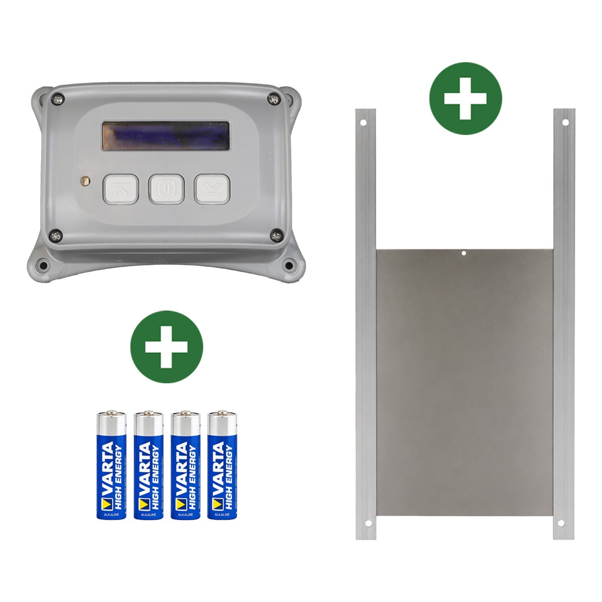 Kit portier BreedSafe Pro, trappes poules et oies + 4 piles AA | Leroy ...