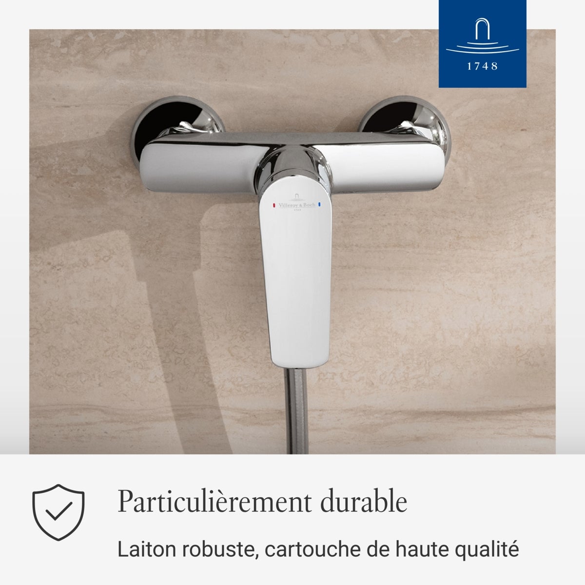 Villeroy & Boch - Mitigeur Douche Oasis Monocommande Montage Apparent Chromé avec AirPlus et Cartouche Céramique - 3