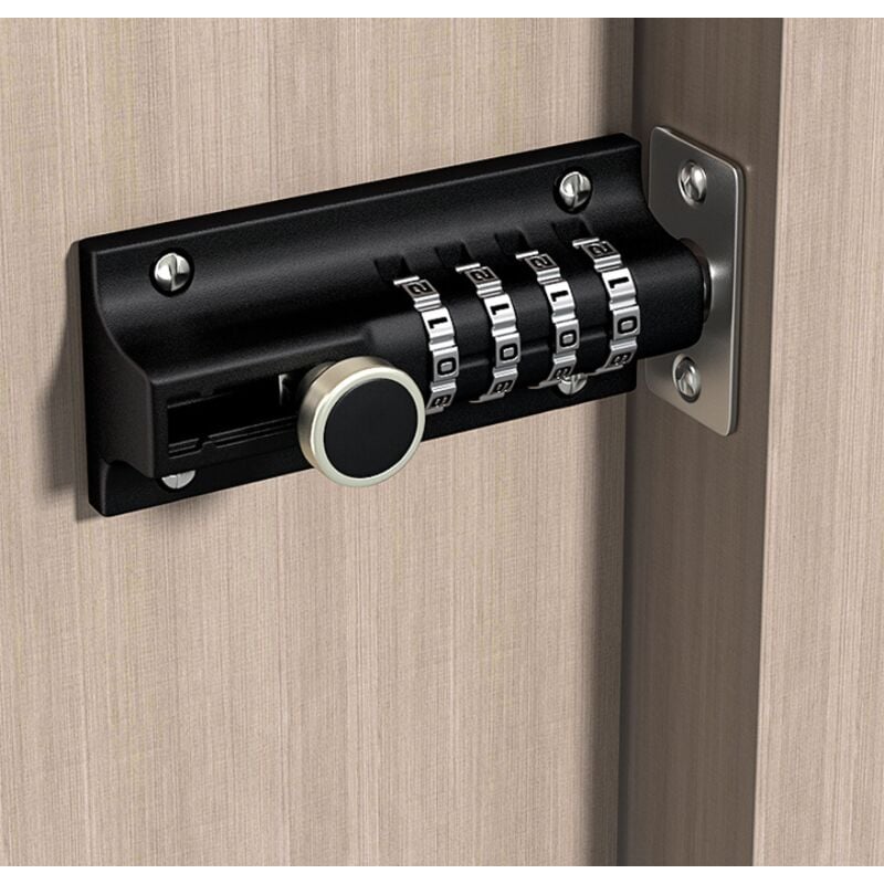 Loquet De Verrouillage à Combinaison Noir, Serrure à Code Pour Porte, Armoire, Garage - NEUF