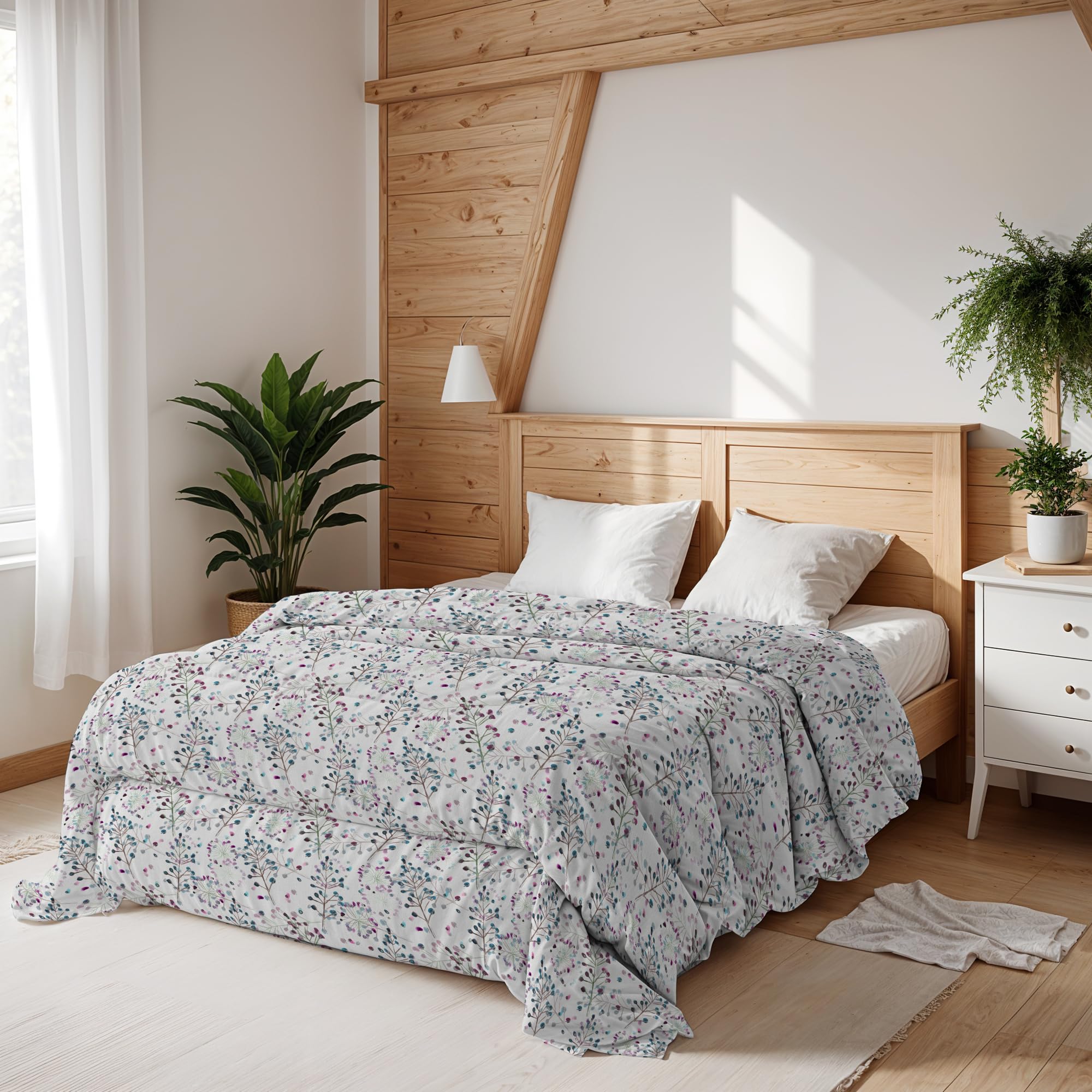 TRAPUNTA BASIC INVERNALE STAMPATA MATRIMONIALE, FLOR - 2