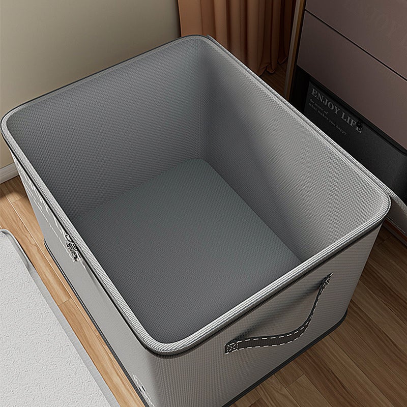2 coffres de rangement verrouillables en tissu extra-large 150 L, double fermeture éclair et couvercle, idéal pour les vêtements - 3