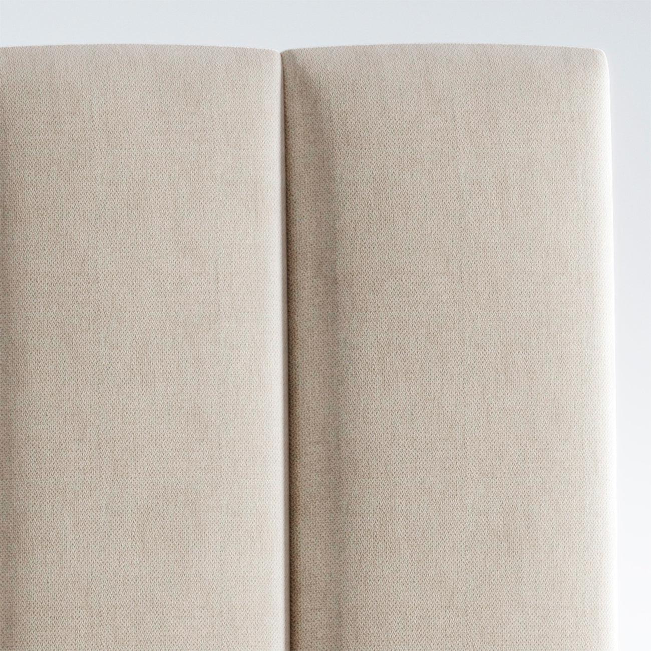 Cabecero tapizado nórdico líneas verticales tela antimanchas Beige para cama 135 cm - 145x125 cm - 7