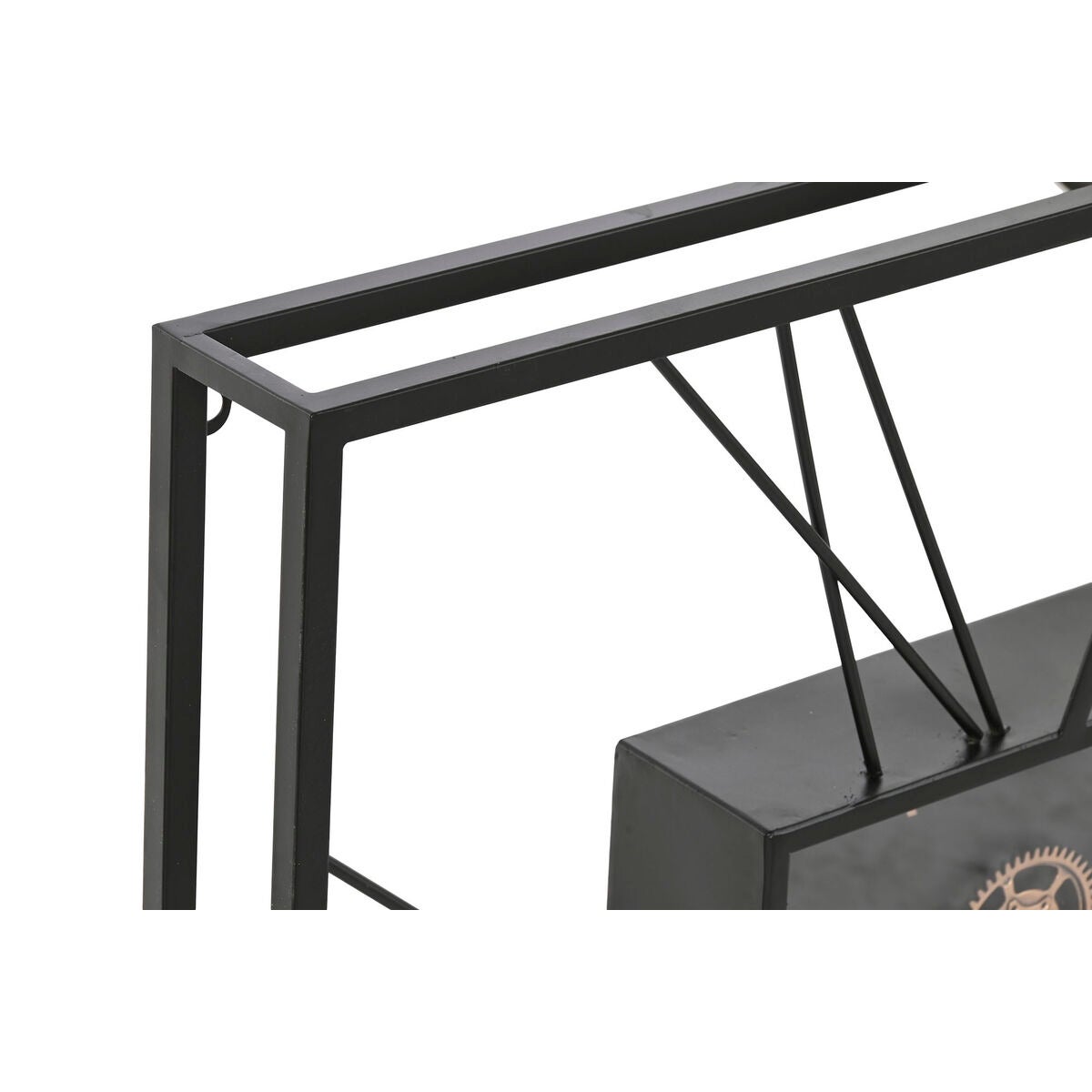 Orologio da Parete Home ESPRIT Nero Dorato Metallo Cristallo 80 x 8 x 80 cm - 2