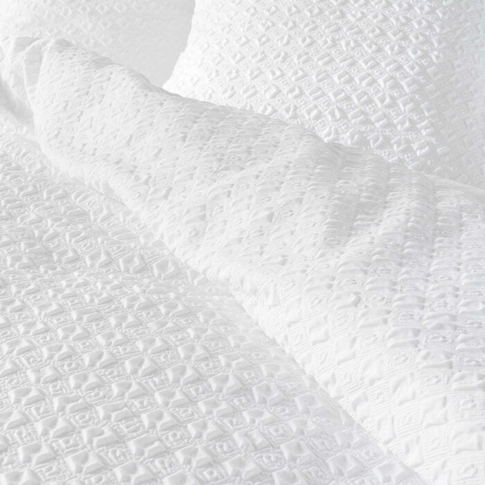 Housse de couette 240 x 220 cm microfibre gaufrée Litea Blanc - 2