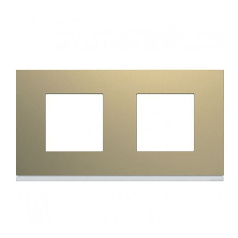 Plaque De Propreté Hager WXP0012 – 2 Postes Horizontale, 71mm, Blanc