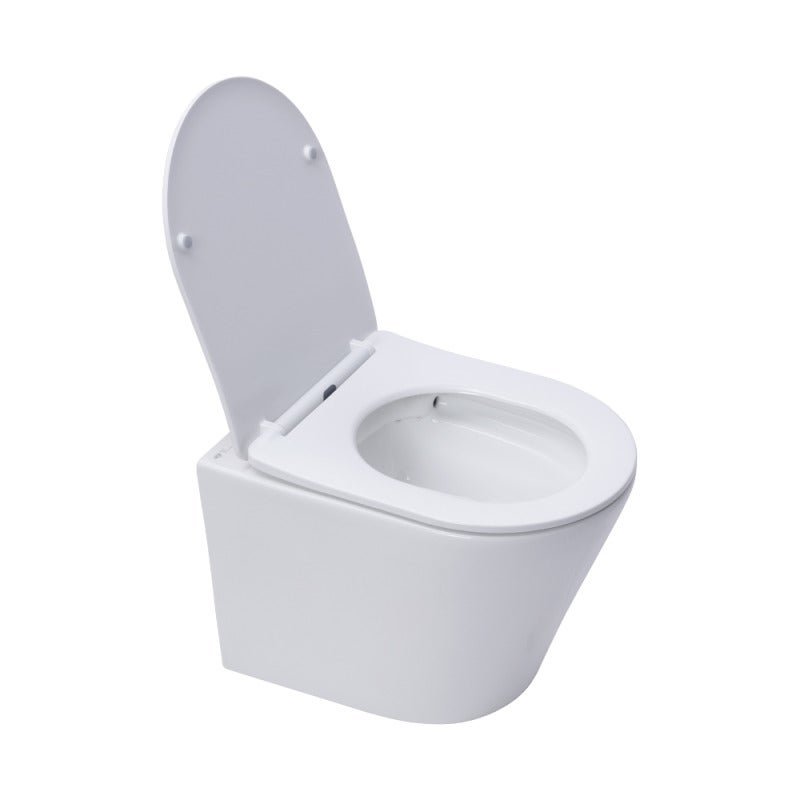 Pack WC Bati-support Geberit + WC Swiss Aqua Technologies Infinitio sans bride + Plaque Blanc alpin (InfinitioGeb1) - 3