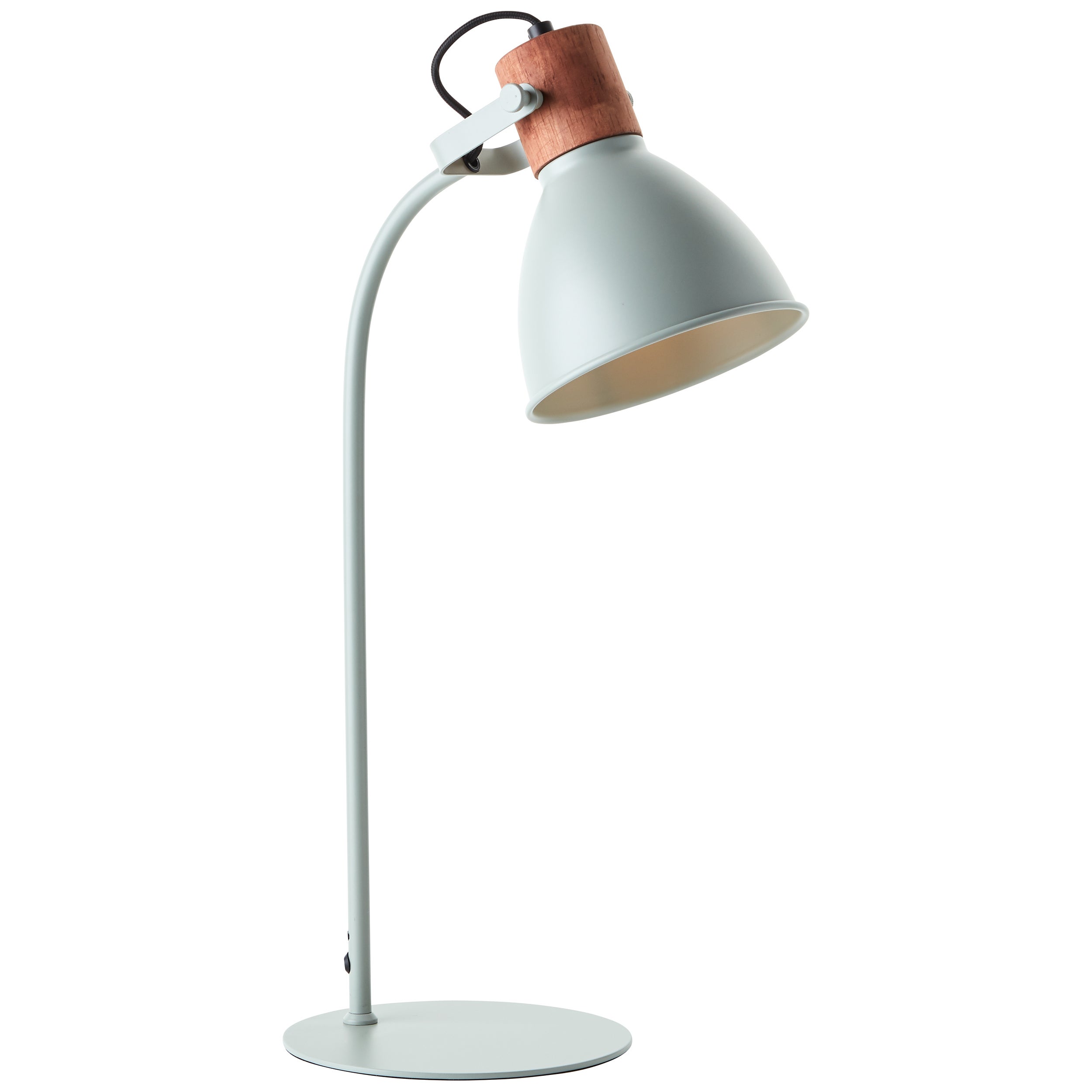 Brilliant Erena lampa stołowa 52cm jasnozielony metal/drewno włącznik sznurkowy 1x A60, E27, 40 W, pasuje do zwykłej żarówki (brak w zestawie)