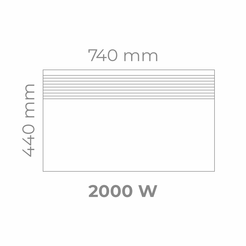 Grzejnik elektryczny 2000W konwektorowy energooszczędny ścienny Wi-Fi IPX4 Intuis TACTIC - 8