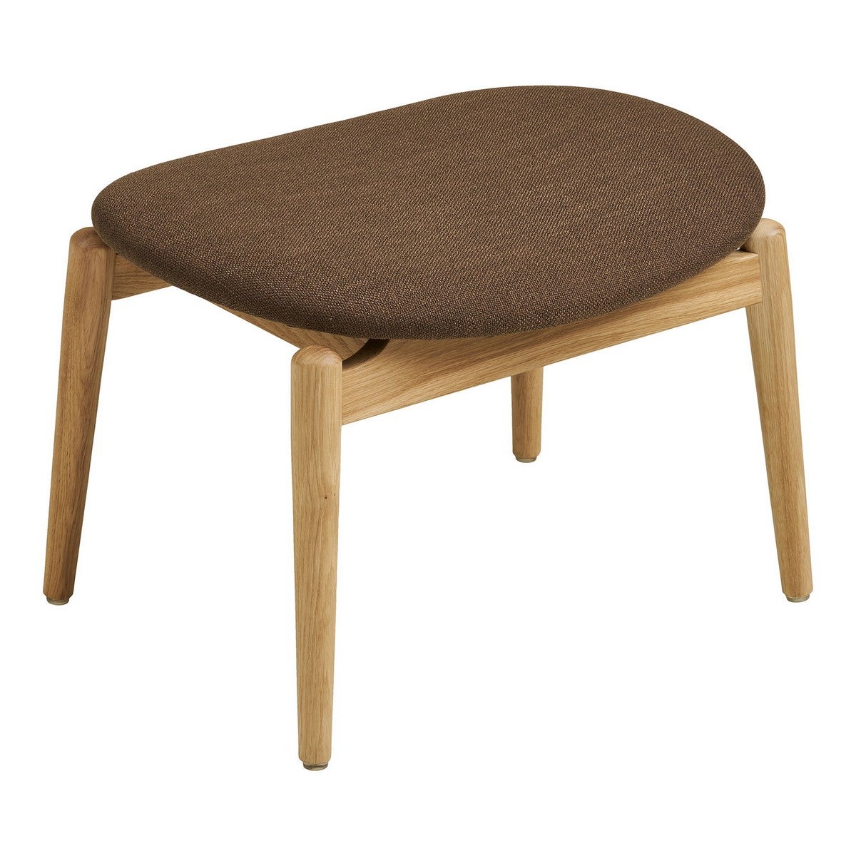 Podnóżek Olvera, Poliester, Brązowy, Seven Design