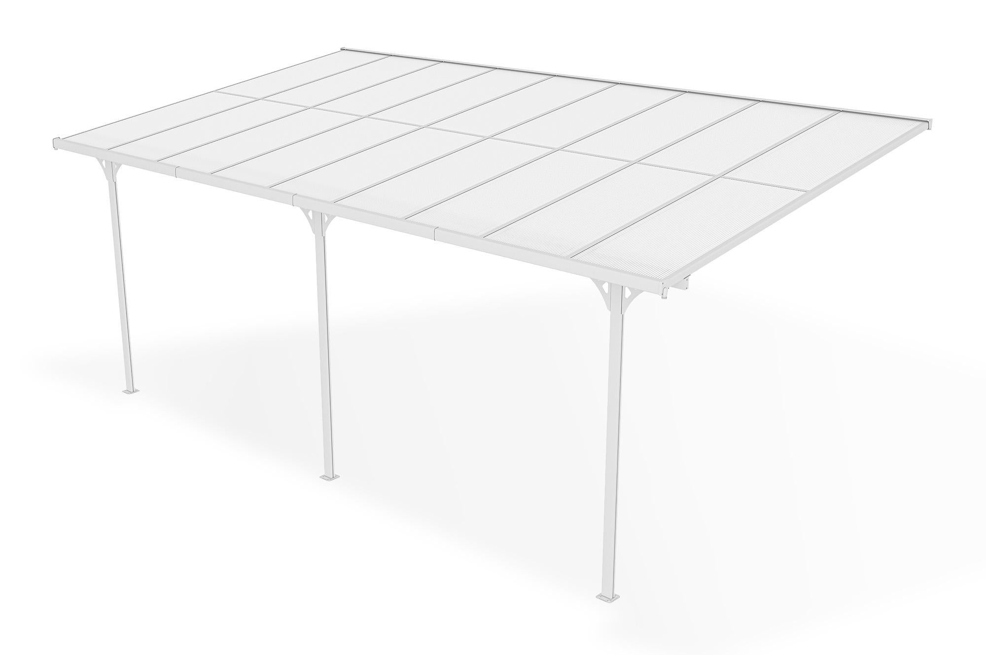 Pergola adossée Blanc en Aluminium 16.5 m² - 5