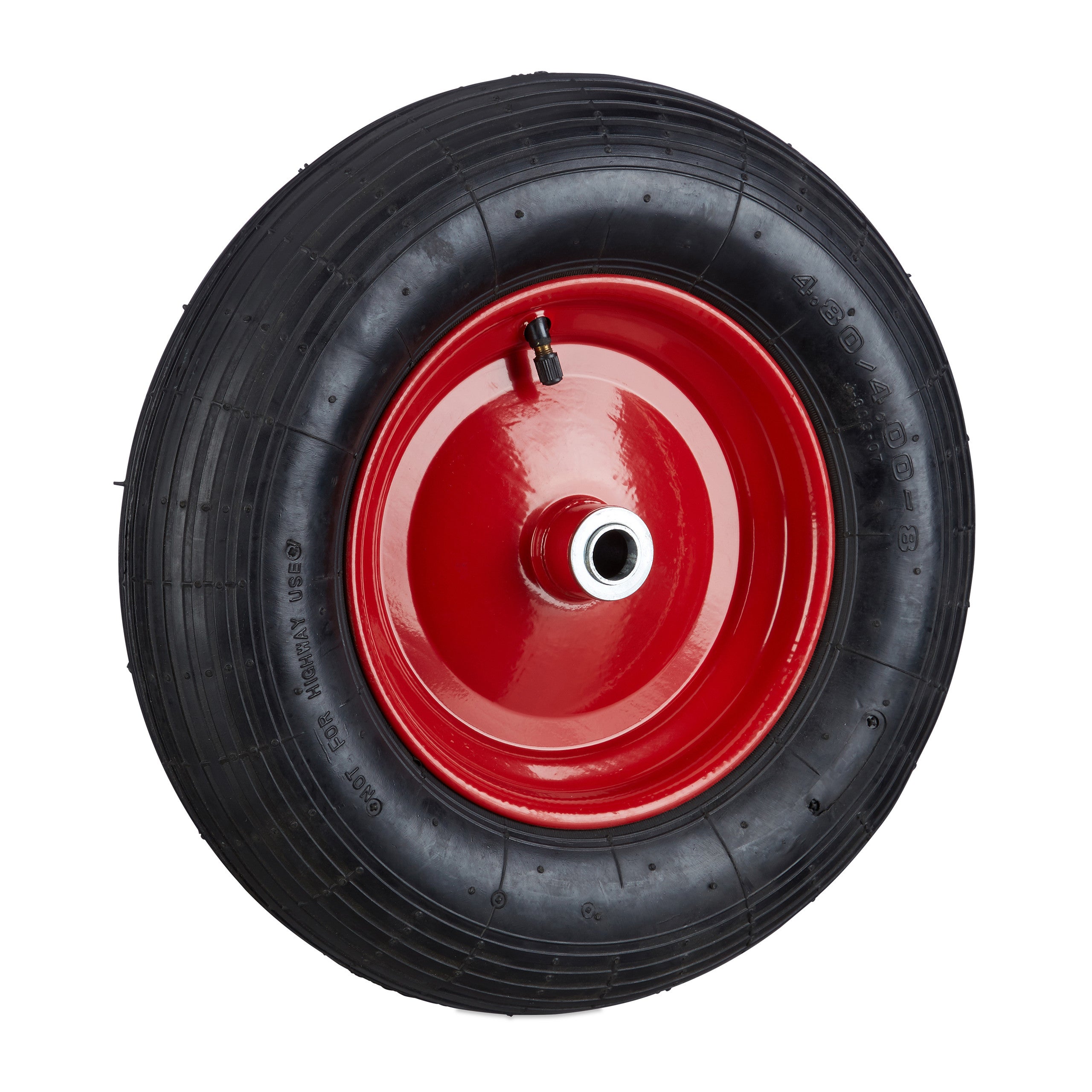 Ruota per carriola Relaxdays 3.50-8, pneumatica, fino a 100 kg, nero