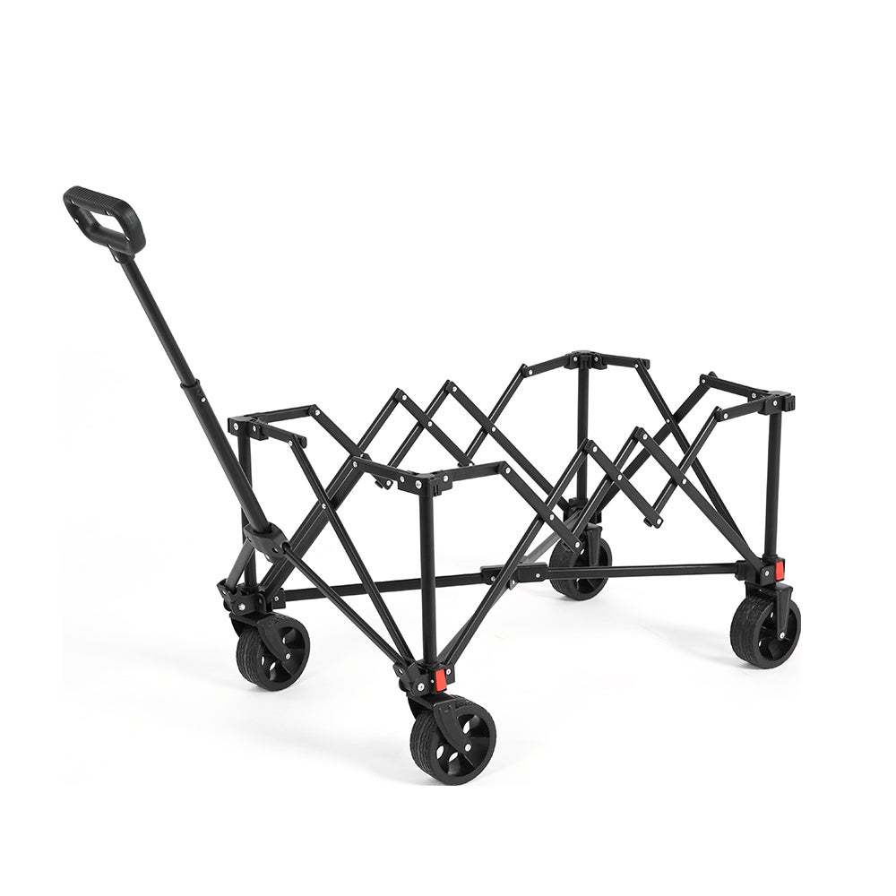 Chariots avec roues tout-terrain avec poignée réglable pour le camping le shopping la pêche sportive vert noir - 5