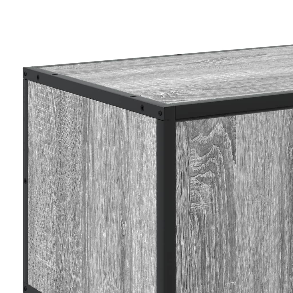 Meuble TV sonoma gris 210x35x41 cm bois d'ingénierie - 8