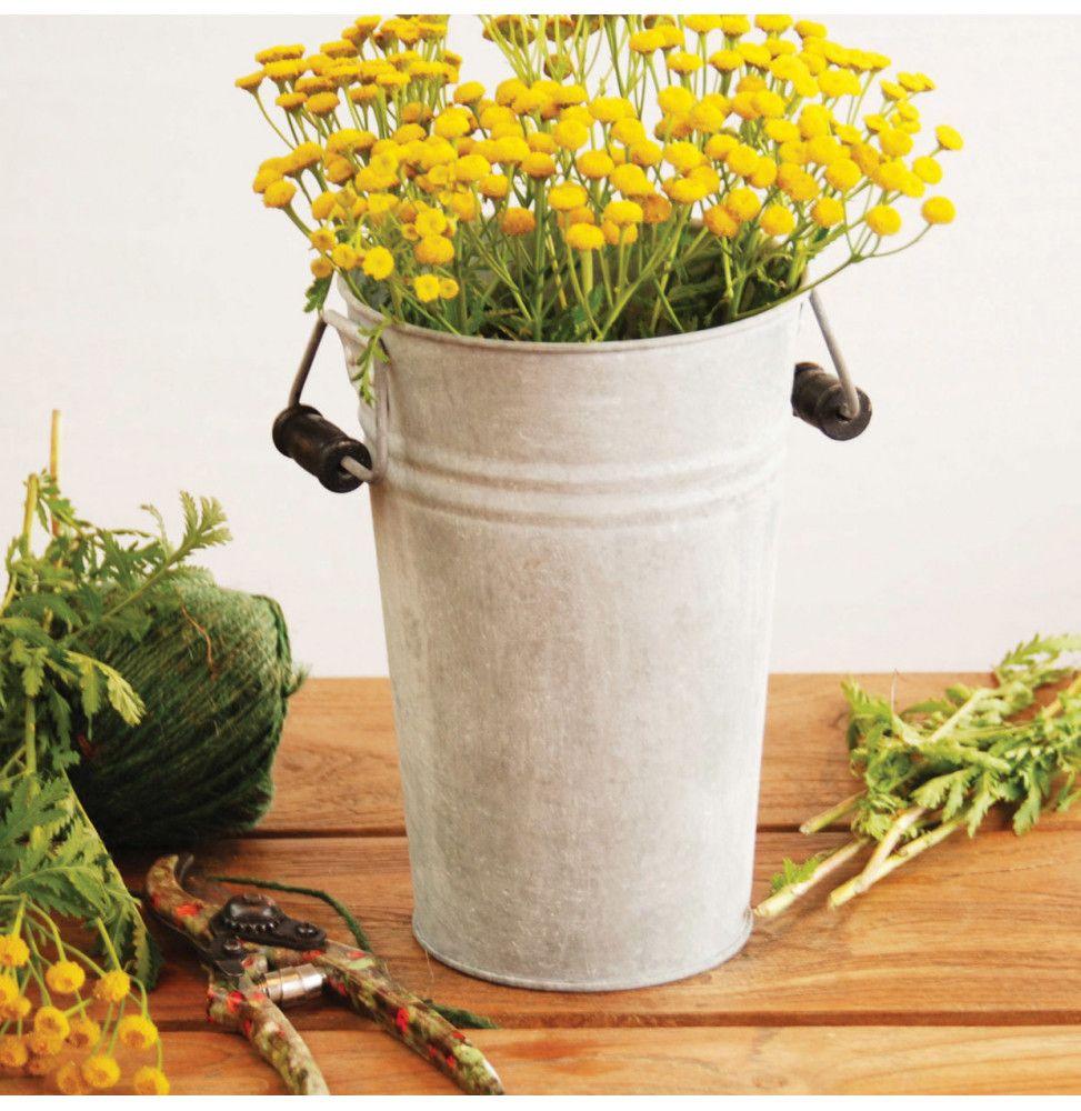 Vase en zinc patiné de 21 cm de hauteur - 3