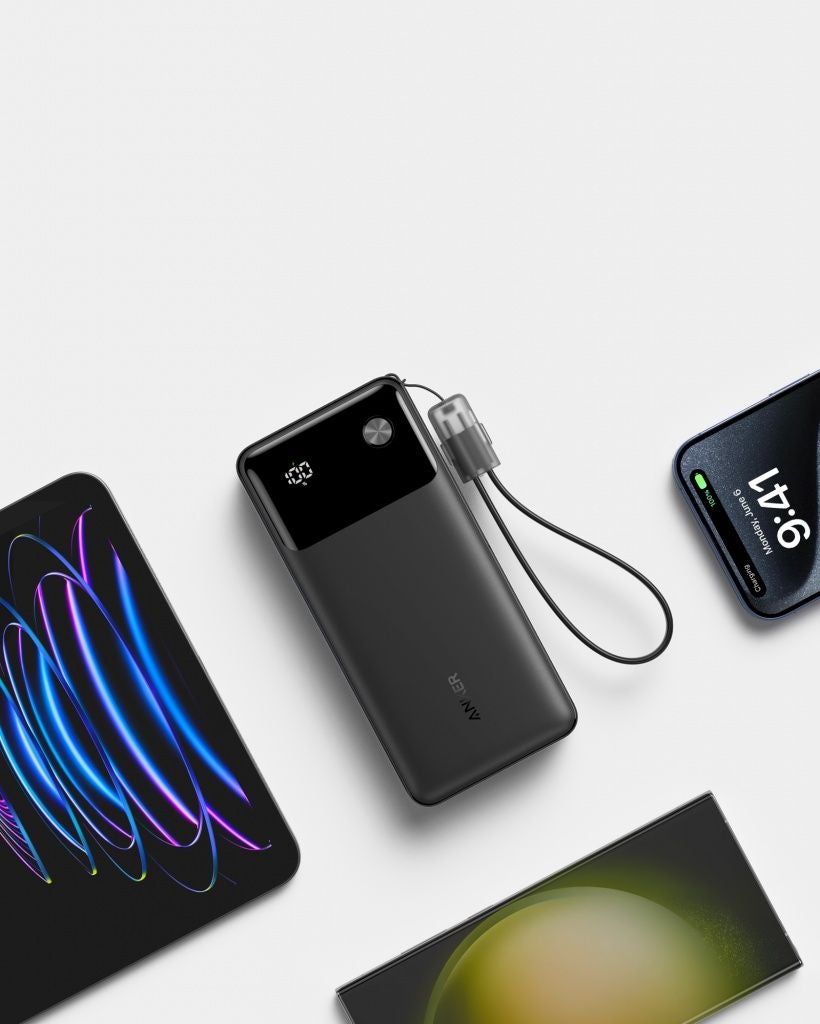 Powerbank 20000 MAh Portatile | 2 Porte USB Ricarica Rapida, Compatto Nero 14x2.5 Cm - 5