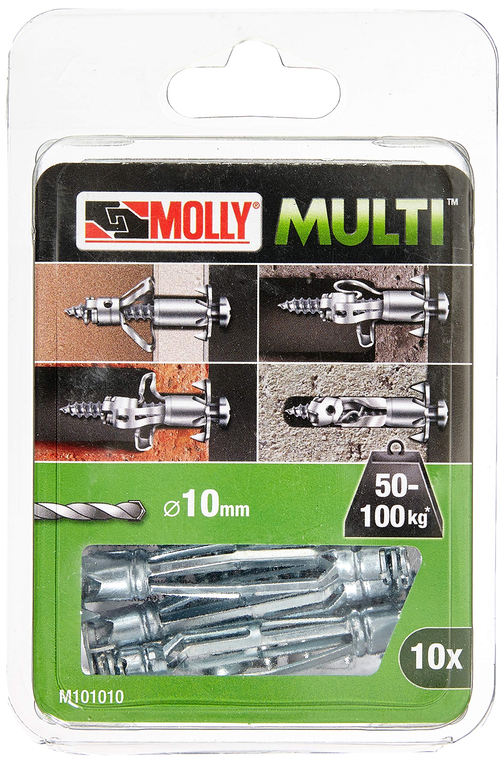 Cheville métallique 10mm x 60mm Molly multimatériaux - Conditionnement: Paquet de 10 - 3