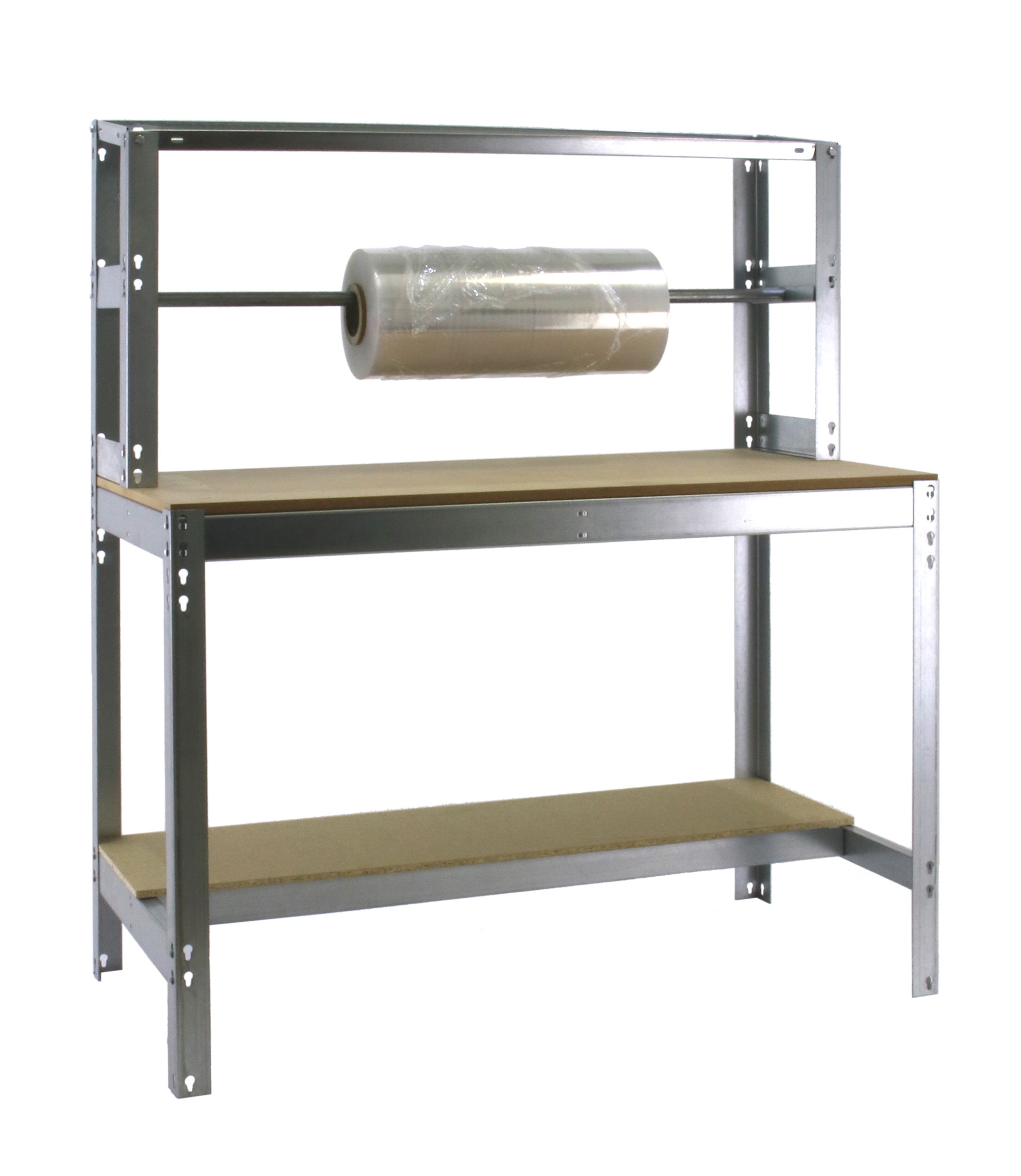 Bancada de trabalho SIMONWORK com 3 prateleiras (144,5x91x76cm) GALVA E MADEIRA - 4