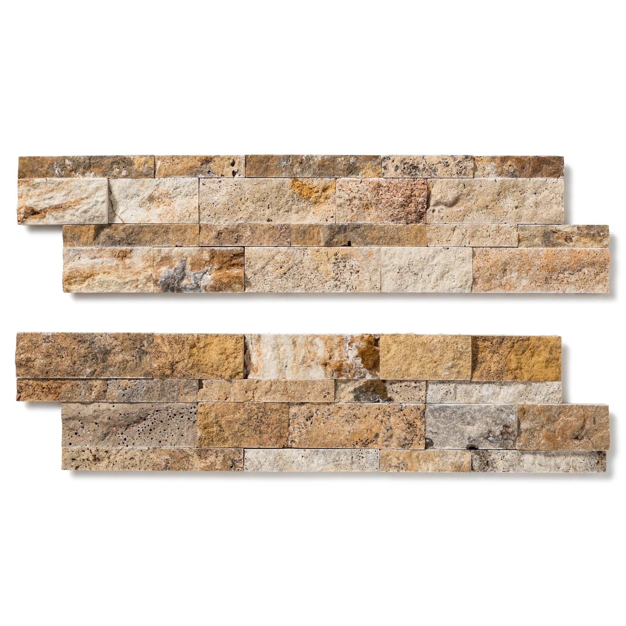 Pierre de parement Travertin Scabos 60x15 cm Brut (lot de 0,99 m² soit 11 plaques) - RO'MA NATURE - 4