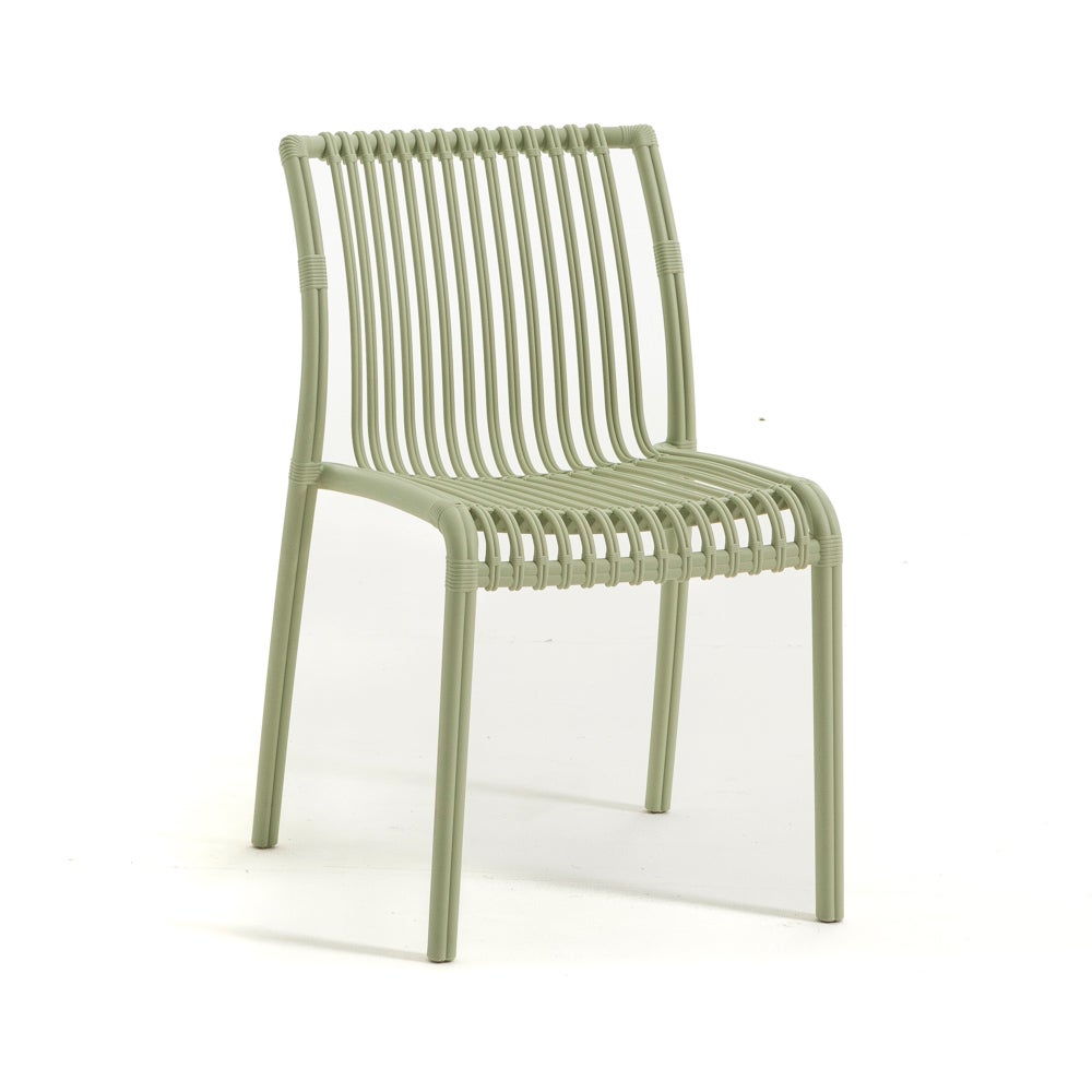 Lot de 6 Chaise de jardin sans coussin Olimpia en Polypropylène Vert - 3