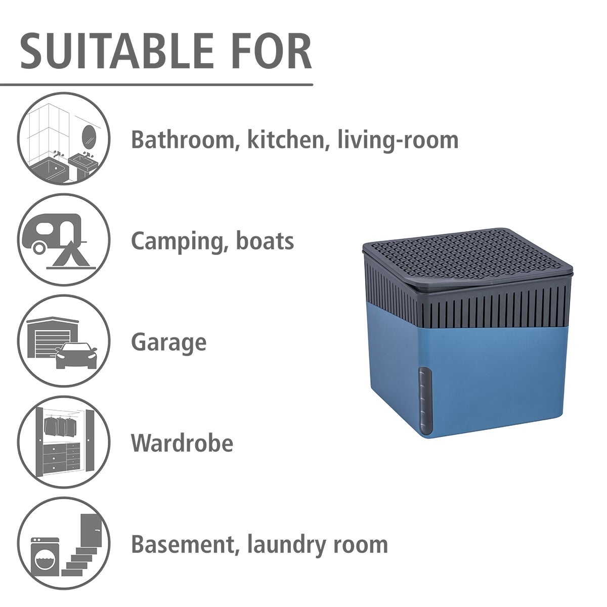 Déshumidificateur D'intérieur Cube 500 G Bleu - 4