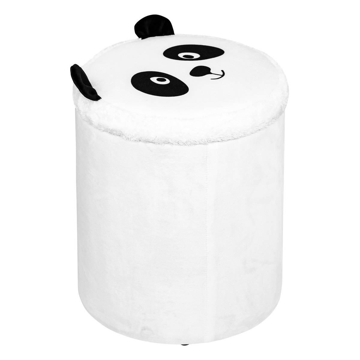 Pouf Pliant Benicio – Design Bois Noir Et Blanc, Pour Un Salon Cosy Et Pratique