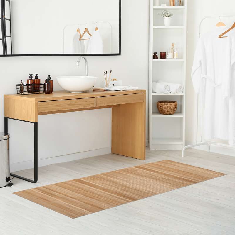 Tapis Bambou antidérapant naturel tapis de decoration Brunclair 80 x 150 cm - 7