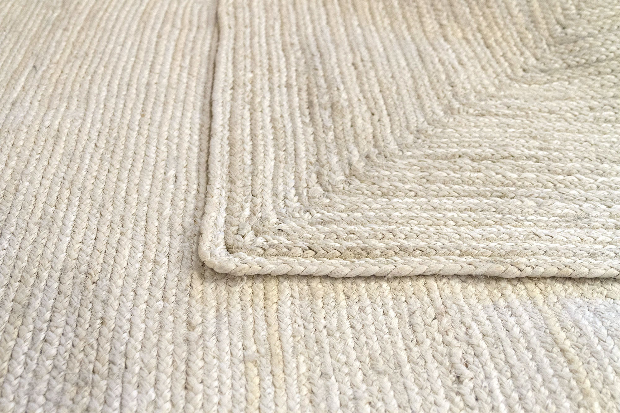 Hamid - Alfombra ALHAMBRA de yute blanco 300x250 cm - Alfombra para salón, dormitorio, sala de estar - 9