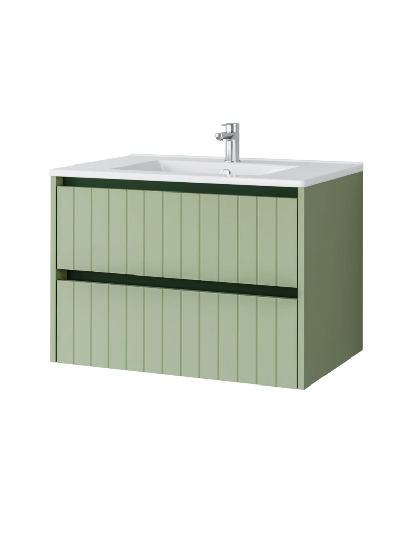 Zestaw szafka łazienkowa z umywalką ceramiczną Uptrend MELITO 70 Szałwia Mat 1 kpl.