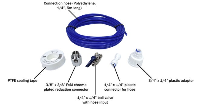 Manguera de suministro de agua, kit de conector universal para refrigerador, juego de conexión de agua, manguera de agua para refrigerador, tubo de filtro para refrigeradores | Bodega Aurrera en línea Manguera de suministro de agua, kit de conector universal para refrigerador, juego de conexión de agua, manguera de agua para refrigerador, tubo de filtro para refrigeradores | Bodega Aurrera en línea