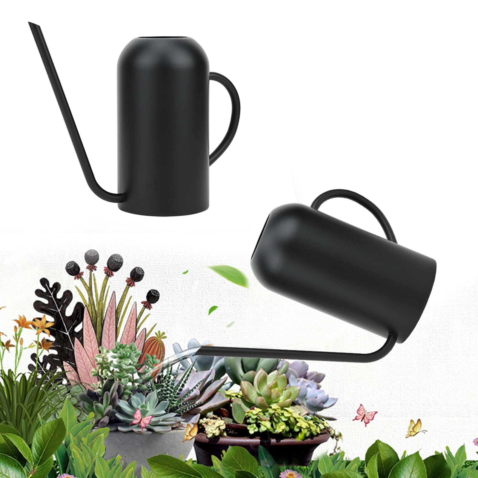 Annaffiatoio In Acciaio Inox Per Piante Da Interno Ed Esterno Con Beccuccio Per Piante Da Giardino Modello Piccolo Da 500 Ml 90630677