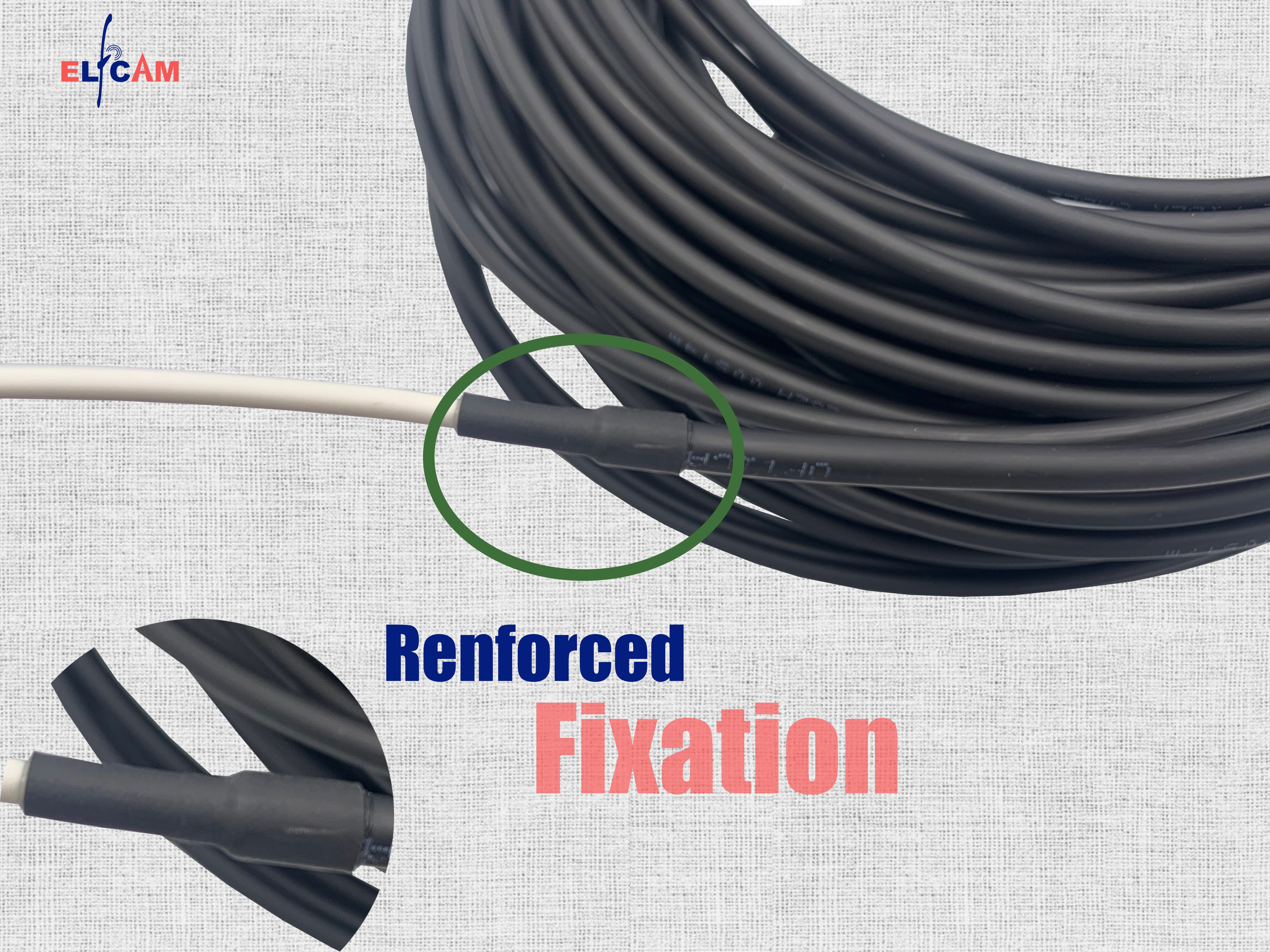 Elfcam® -Cable a Fibre Optique pour Exterieur, Simplex Monomode SC/APC a SC/APC 5,0mm, Compatible avec Orange Livebox, SFR La Box ... (35M) - 4