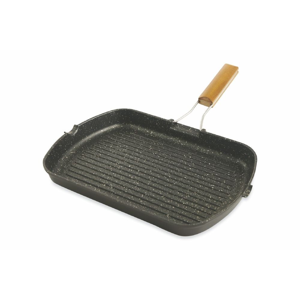 Skeppshult Bistecchiera Quadrata In Ghisa Con Manico In Legno - 25 Cm, Artigianale Svedese - 2