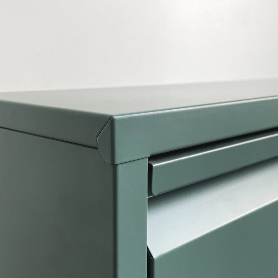 Scarpiera 4 ante 80x14,2x136 cm in metallo verde - 7