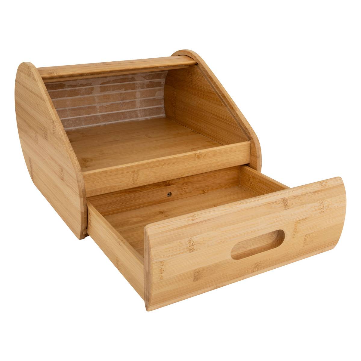 5five - panera de bambú beige con cajón 30.4x21.8cm - 3