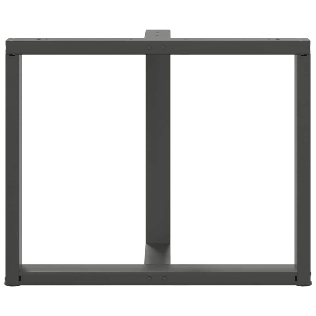 Lot de 2 Pieds de table à manger forme de T | Pied de meuble 100x35x(72-73)cm acier CFW27653 - 6