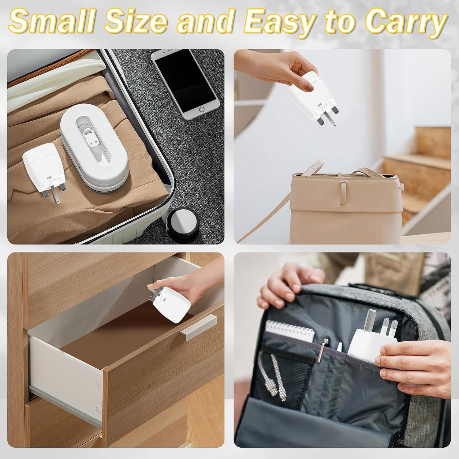 2x prises de voyage type G - Prise universelle type G - Prise de voyage tout-en-un - Prise de vacances - Adaptateur de voyage - Blanc - 7