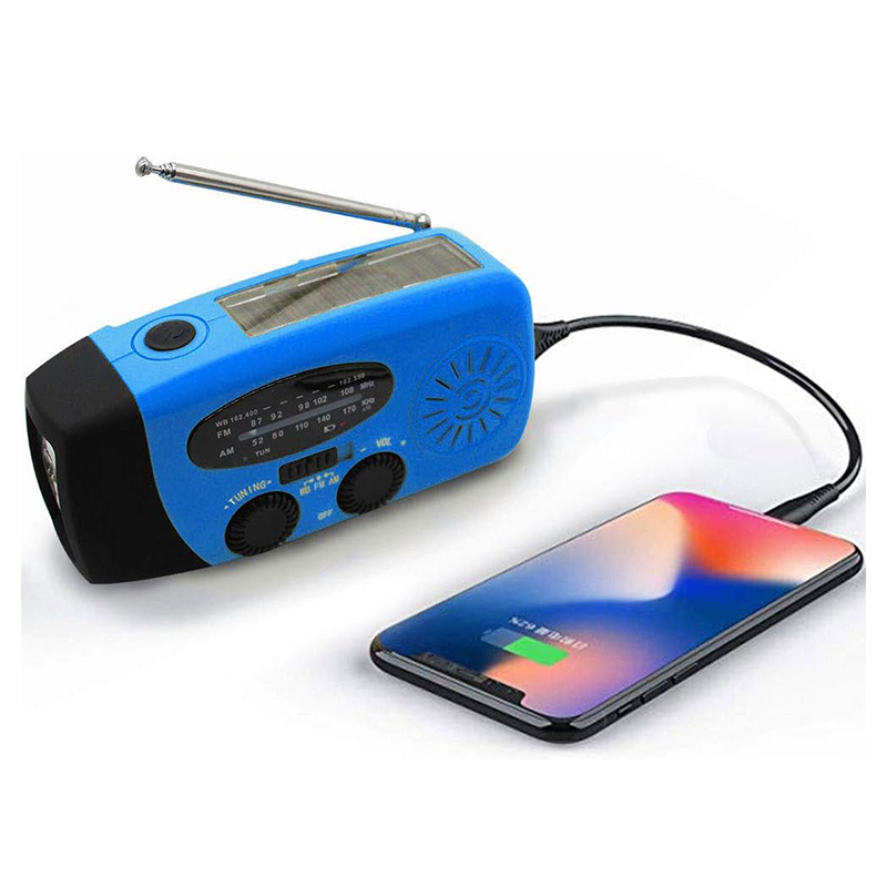 Radio Portable Urgence, AM/FM/WB Radio de Secours Auto-alimentée, Kit de Survie Complet, 2000mAh, Radios Dynamo à Manivelle avec Lampe de Poche, Fonction SOS, Powerbank, Idéale Camping, Randonnée