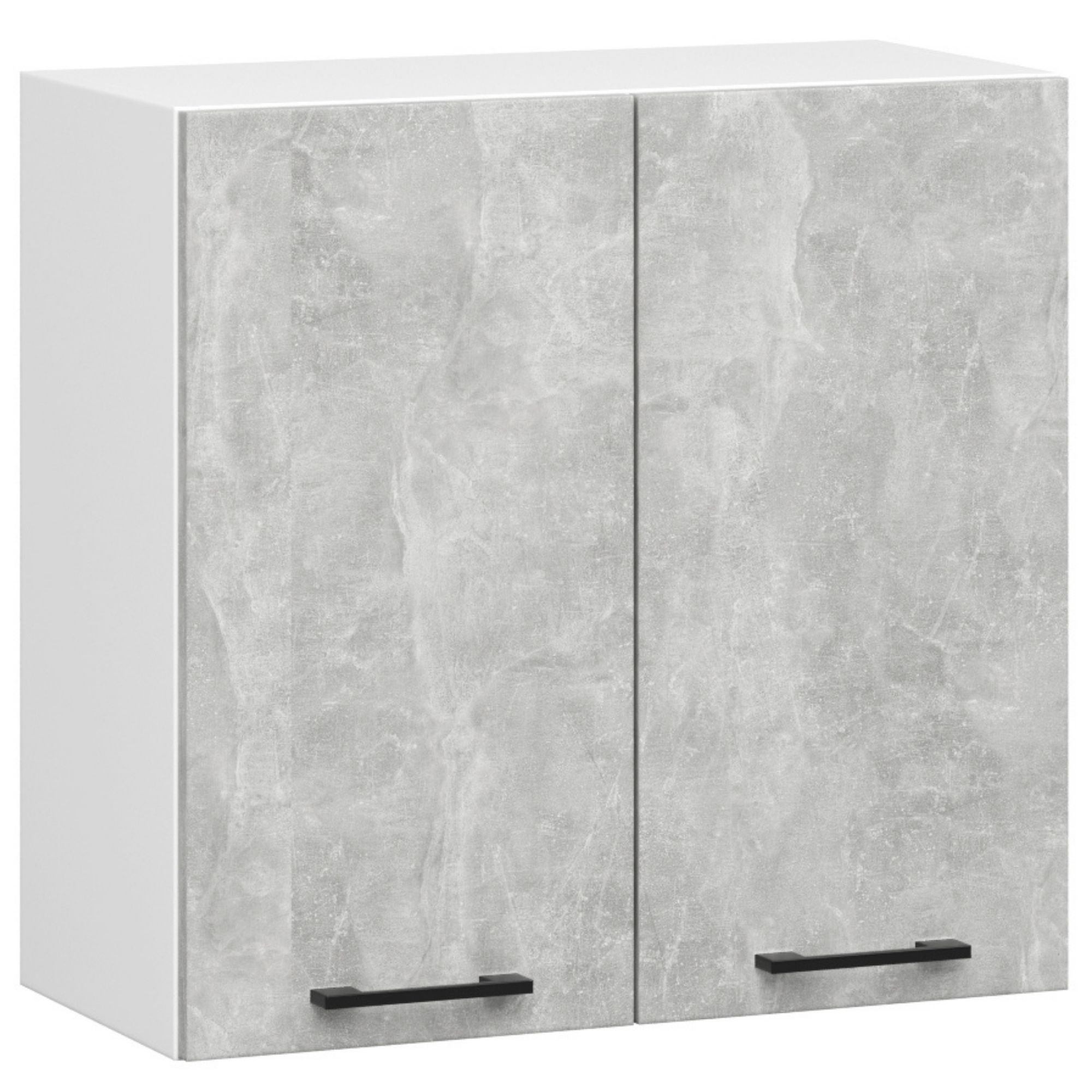 Szafka kuchenna AKORD W60 system OLIWIA Biała 60 cm 2 drzwi kolor Beton mat 2 półki 60x30x58 cm
