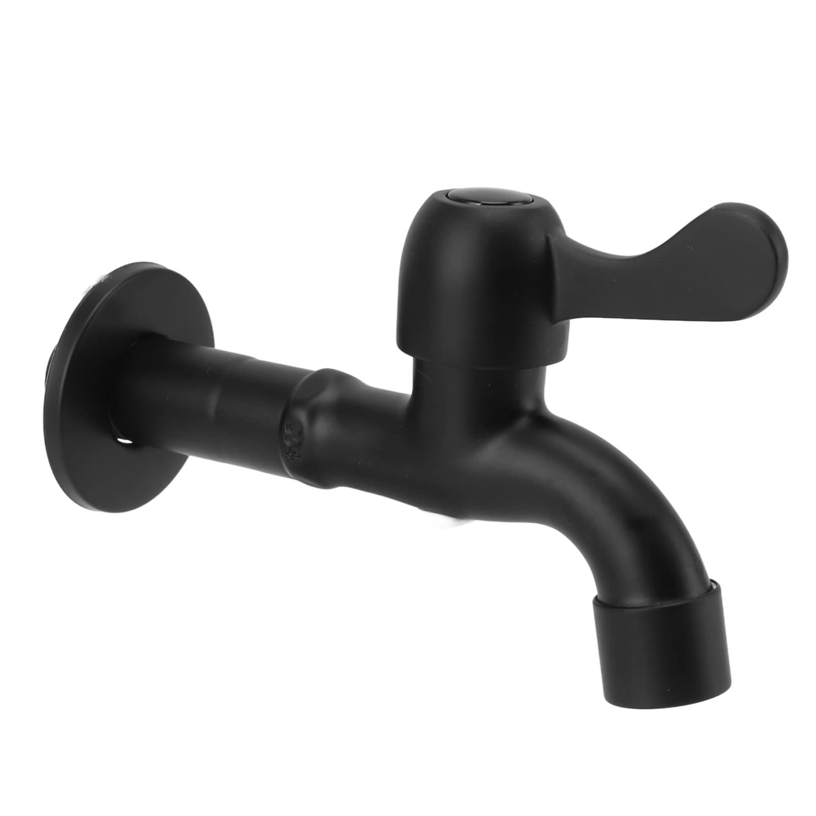 Kran wodny ze stali nierdzewnej 304, gwint G1/2, ścienny kran do zimnej wody w stylu Long, czarny (do basenu z mopem)