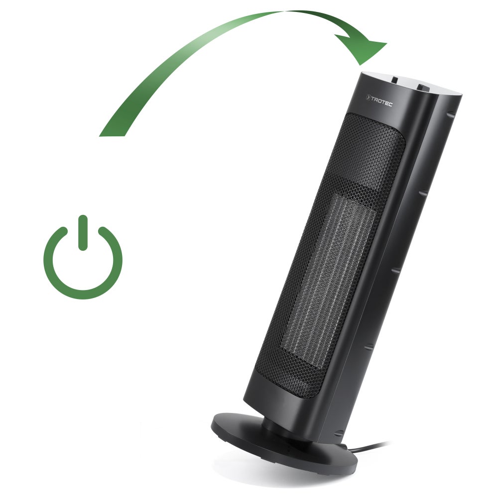 TROTEC Chauffage soufflant céramique TFC 20 E, 2000 W, radiateur d'appoint mobile, chauffage portatif, tour - 4