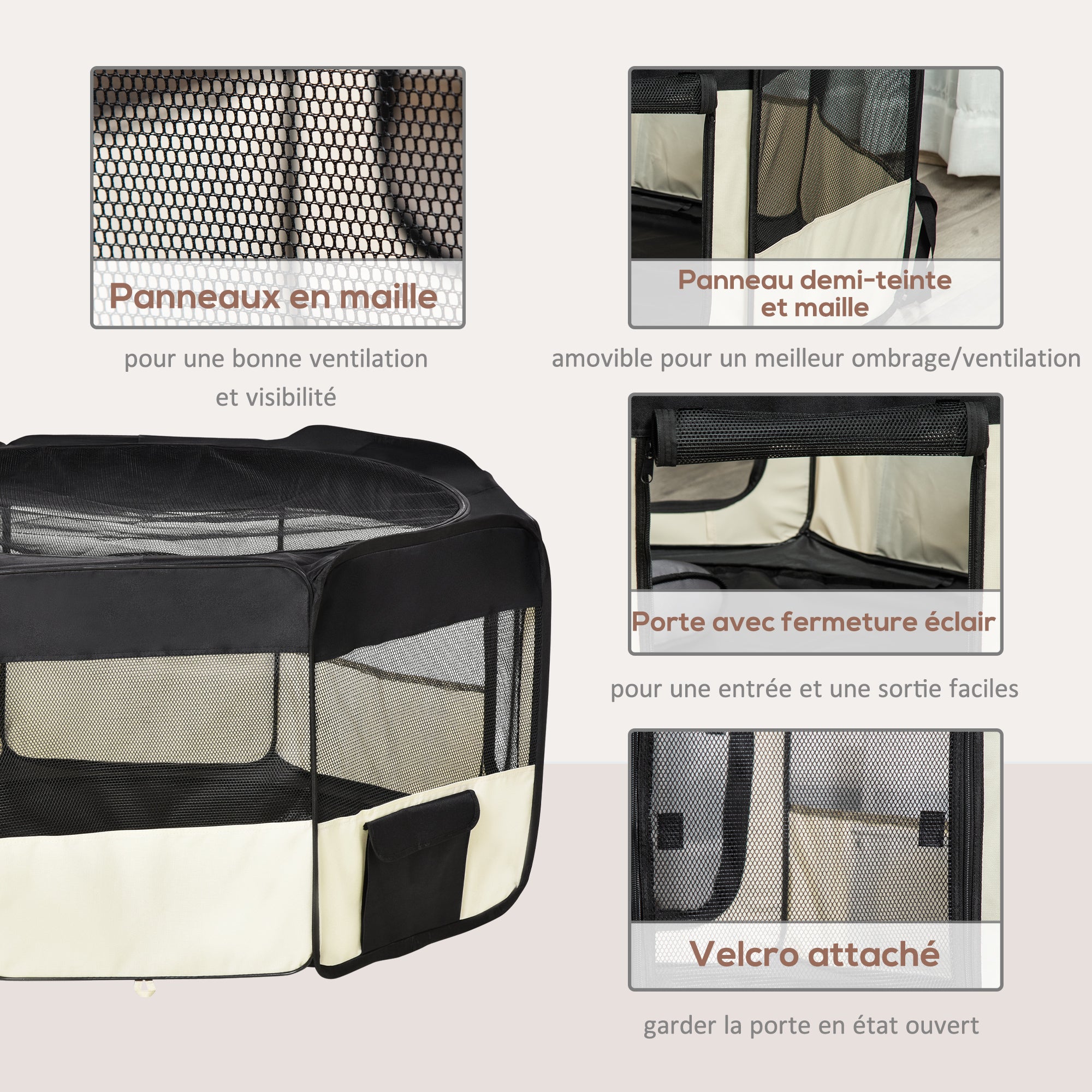 Parc enclos pour chien chat PVC PawHut - 6