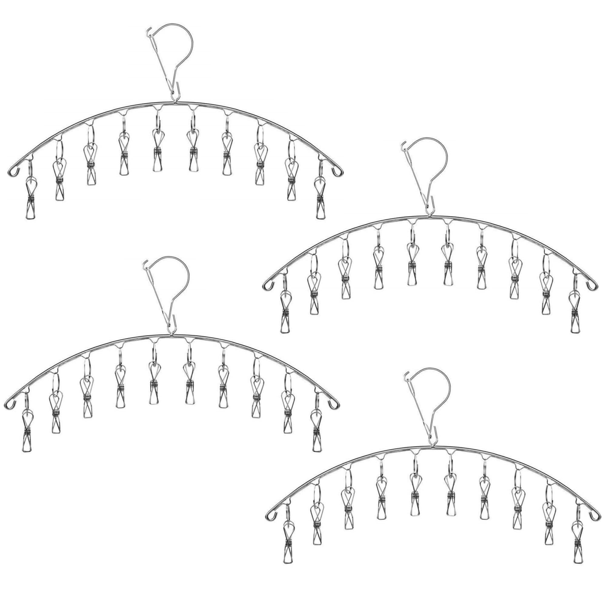 Wieszak na skarpetki ze stali nierdzewnej, wiatroodporny obrotowy haczyk na skarpetki, bieliznę, wkładki do butów, rękawiczki