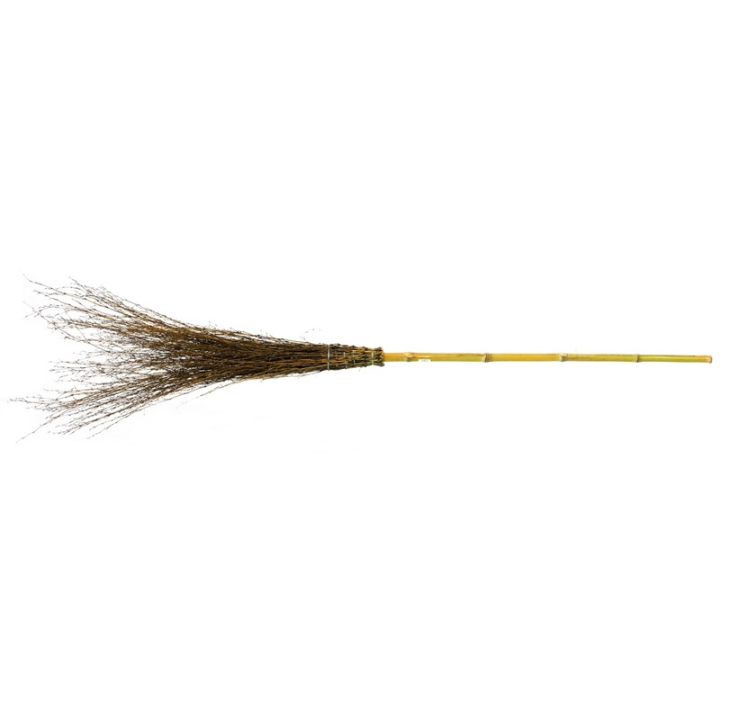 Scopa Da Strega In Bambù - 88cm, Design Naturale, Marrone - Foto 2