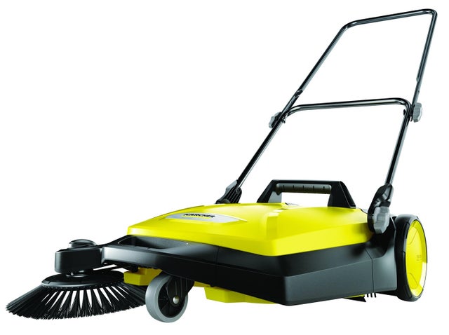 Scopa Urbana Synx Tools Con Setole In Fibra Naturale Dura - Larghezza 30cm, Manico 120cm Per Esterni E Giardino