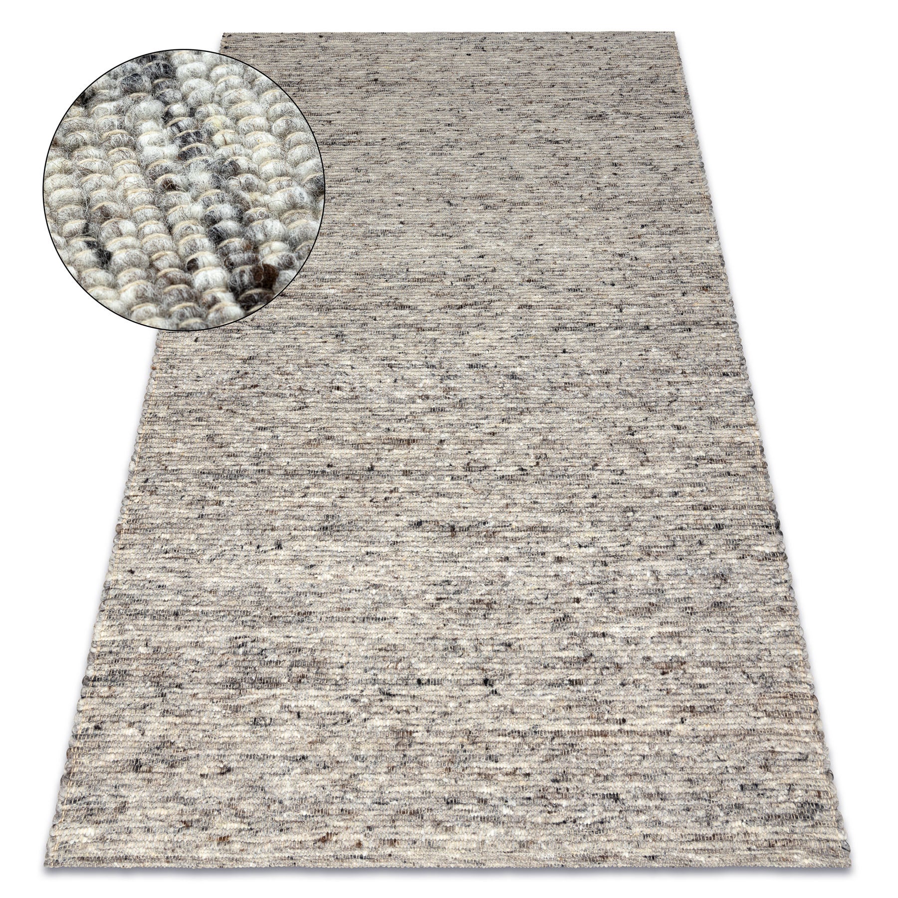 Dywan NEPAL 2100 natural, szary - wełniany, dwustronny, naturalny 300x400 cm