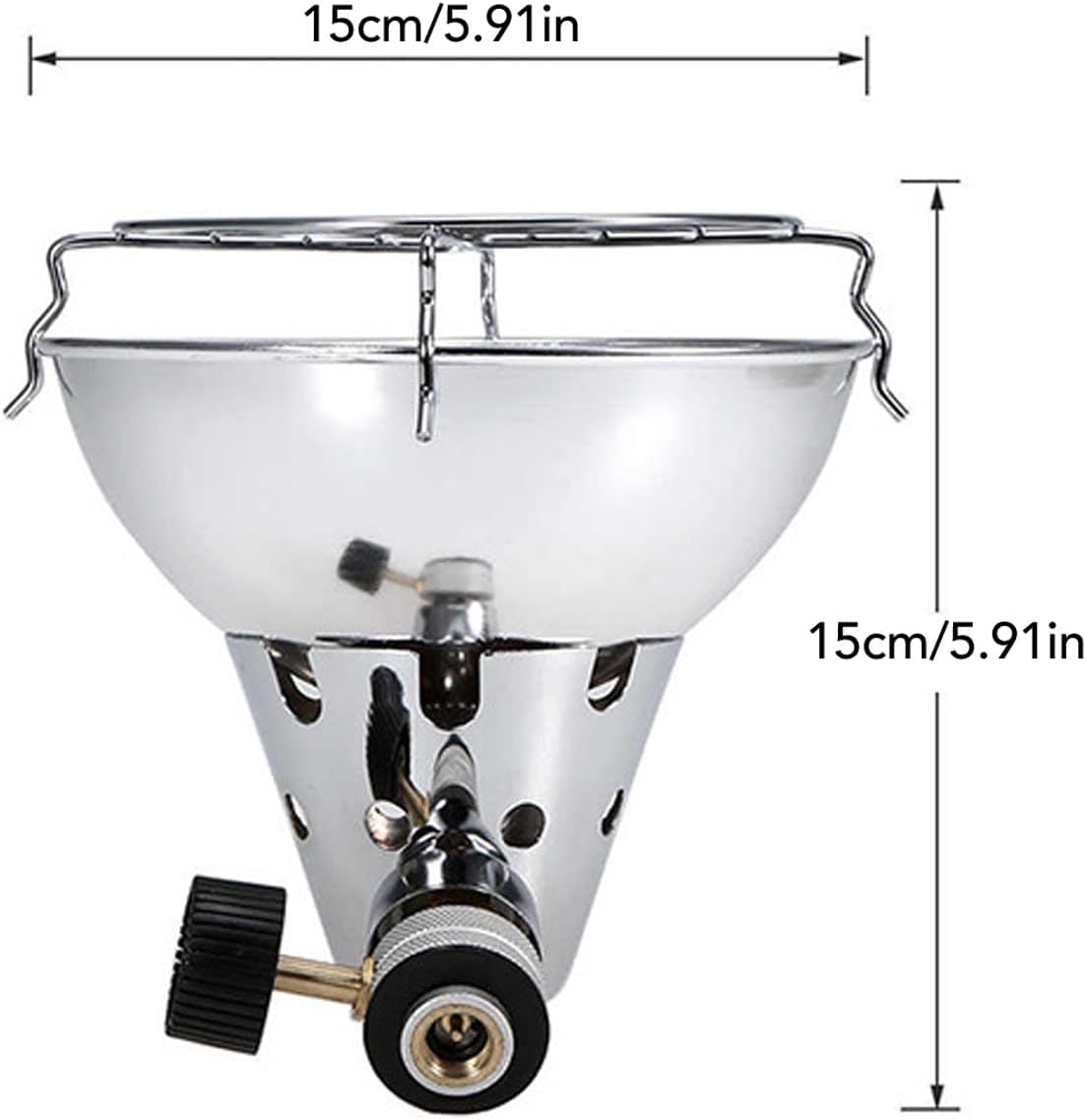 Aquecedor a gás portátil – Potência ajustável, Mini tanque, Ideal para camping, churrasco, pesca, aquecimento rápido e eficiente - 5