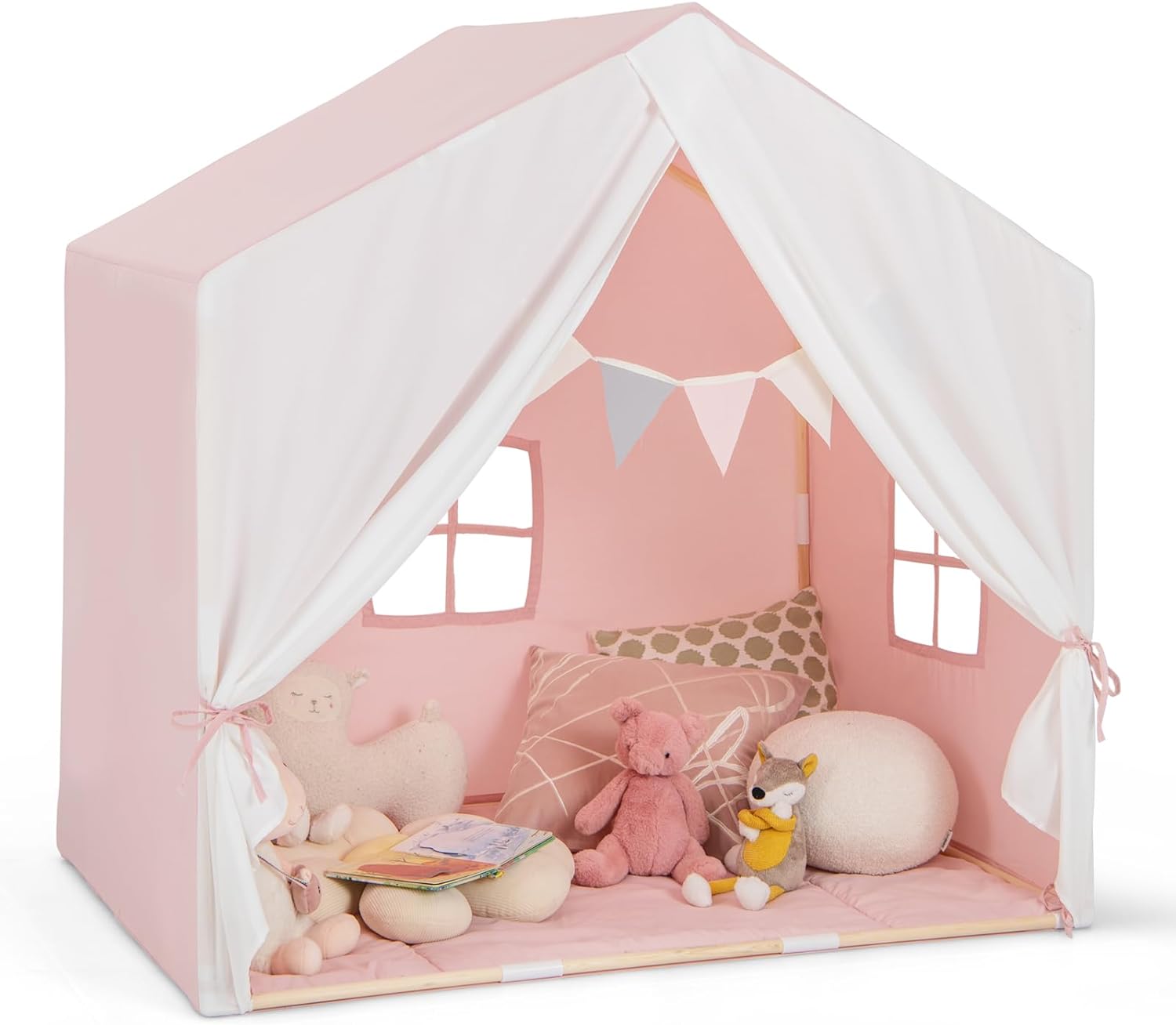 Tenda Da Gioco Per Bambini Con Luci A Stella - Rosa Per Interni Ed Esterni - Foto 2