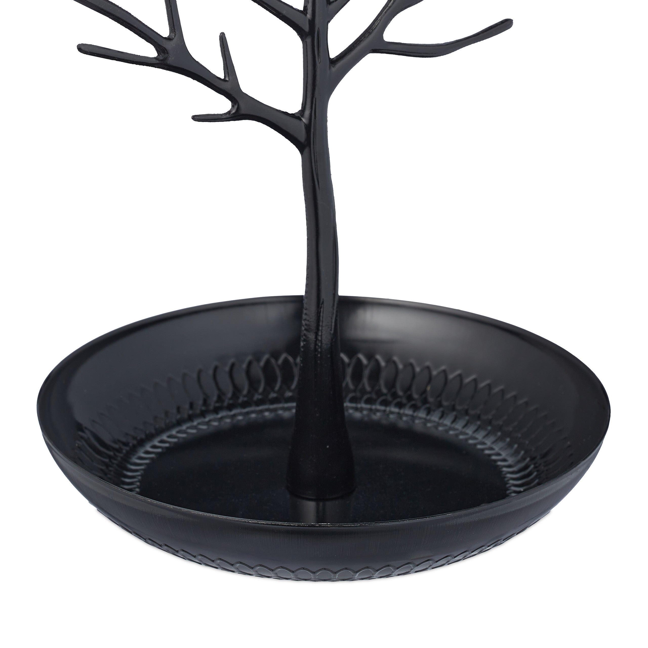 Porte-bijoux en forme d’arbre, pour colliers, boucles d’oreilles, bracelets, HxLxP 30 x 16 x 15 cm, noir, Relaxdays - 7
